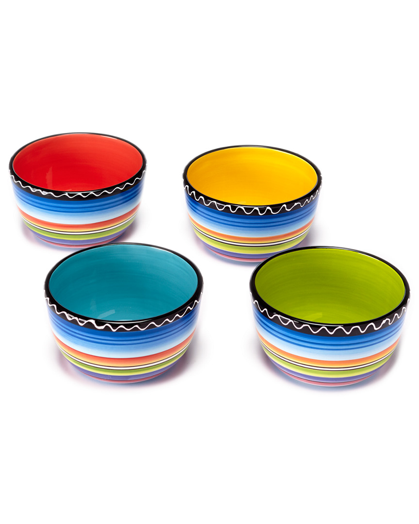 Certified International Set Of 4 Tequila Sunrise 5.25in Ice Cream Bowls