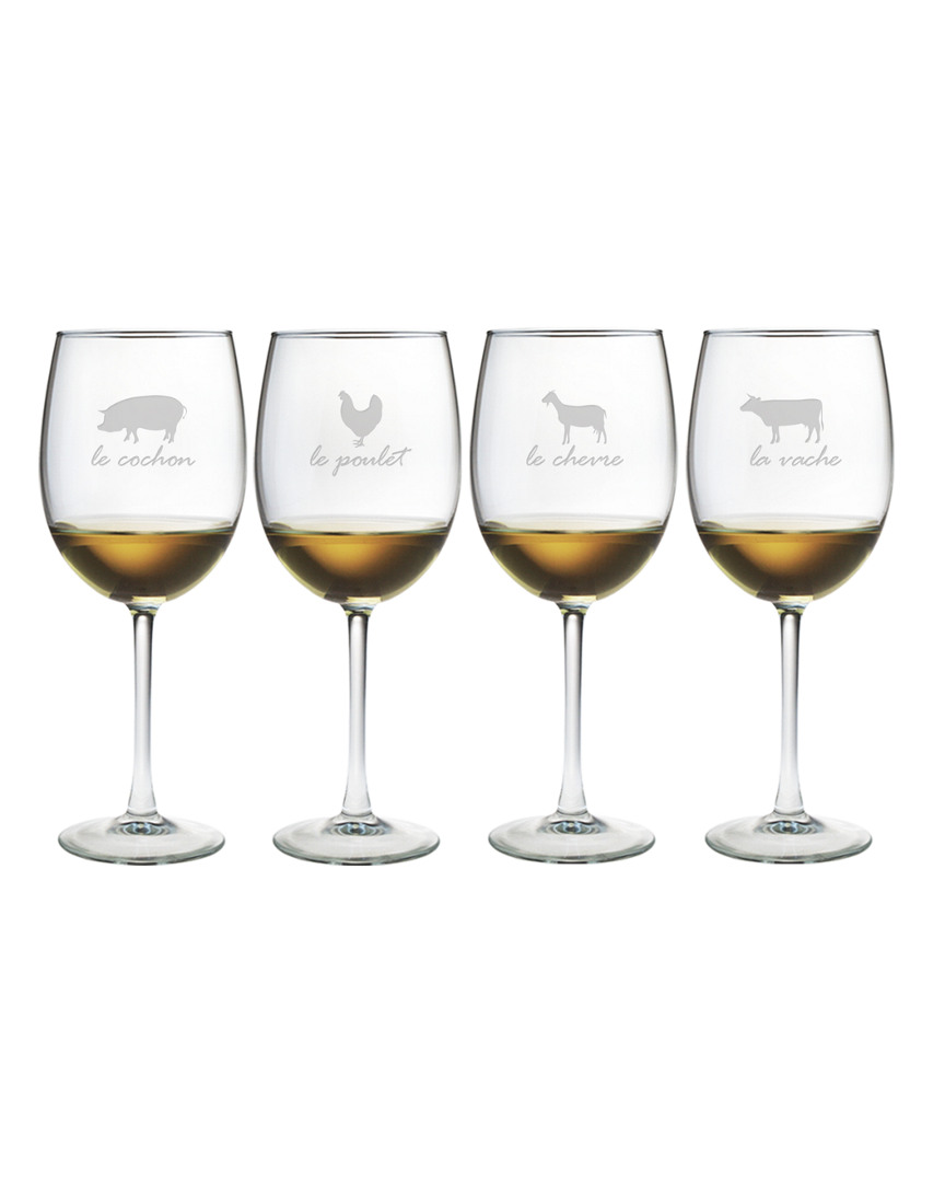 Susquehanna Glass La Ferme Set Of 4 19oz Wine Glasses