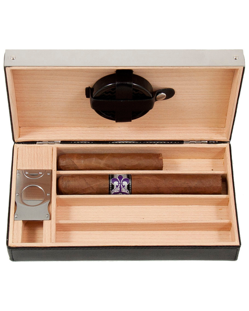 Shop Bey-berk Leather 4-cigar Holder
