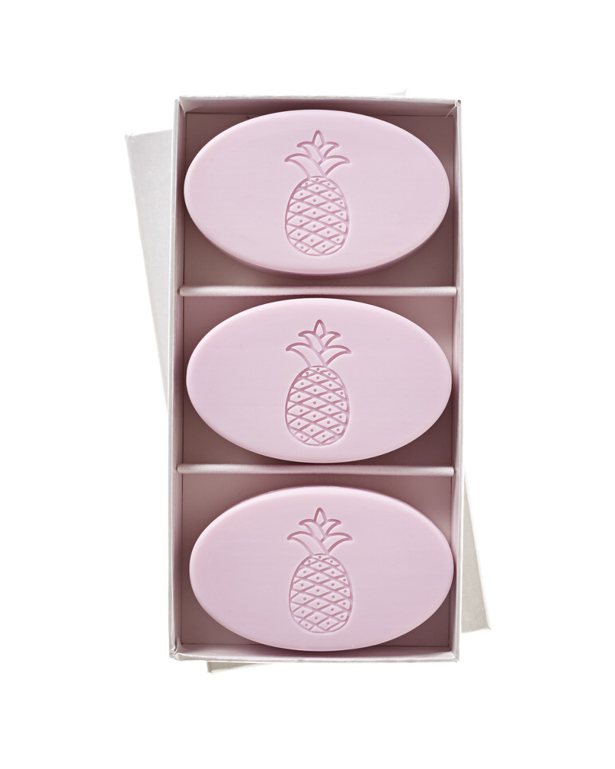 Carved Solutions Pineapple Set Of 3 Lavender Soap Bars