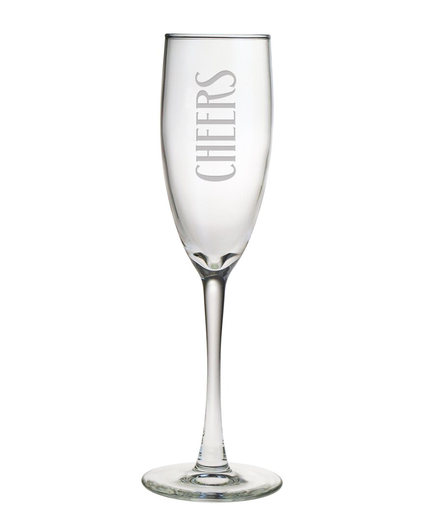 Susquehanna Glass Cheers Set Of 4 5.75oz Flutes