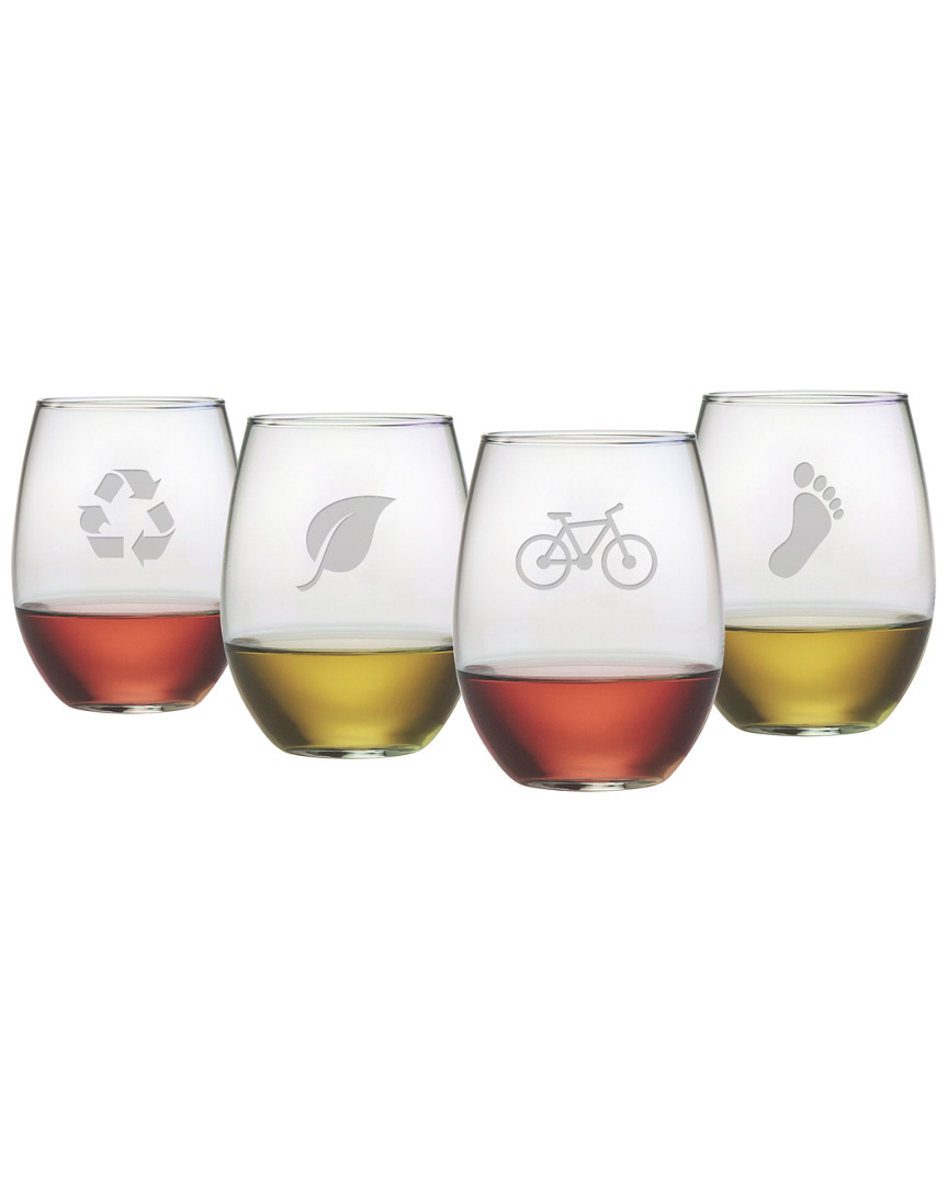 Susquehanna Glass Eco-friendly Set Of 4 Stemless Glasses