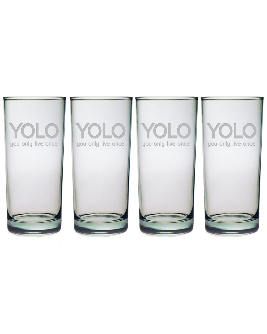 Susquehanna Glass Yolo Set Of 4 15oz Highballs