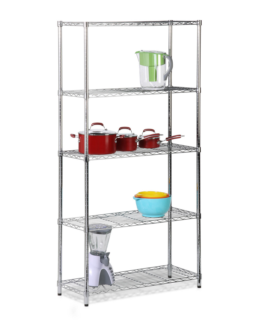 Honey-can-do Urban 5-tier Shelving Unit In Nocolor