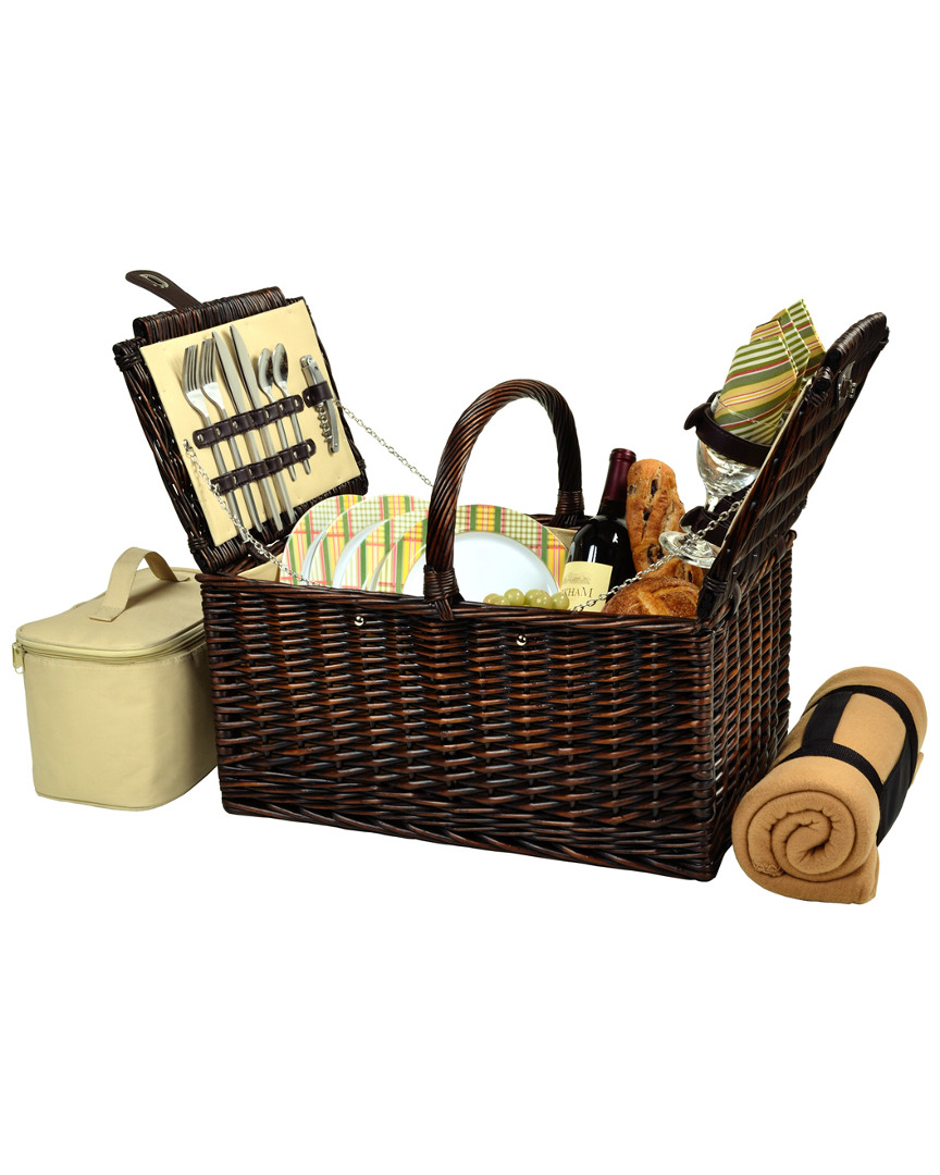 Picnic At Ascot Buckingham Basket For 4 With Blanket