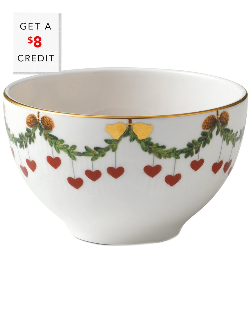 Royal Copenhagen Star Fluted Christmas Chocolate Bowl In Nocolor
