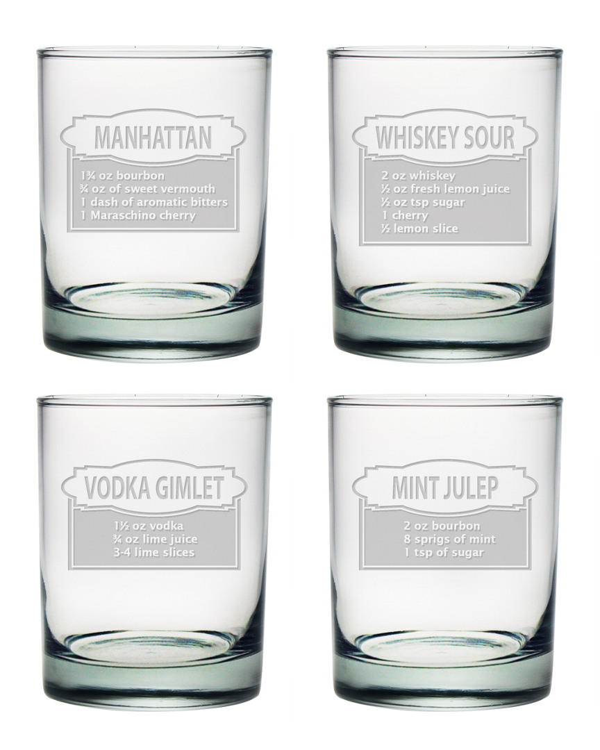 Susquehanna Set Of 4 On The Rocks14oz Double Old Fashioned Glasses