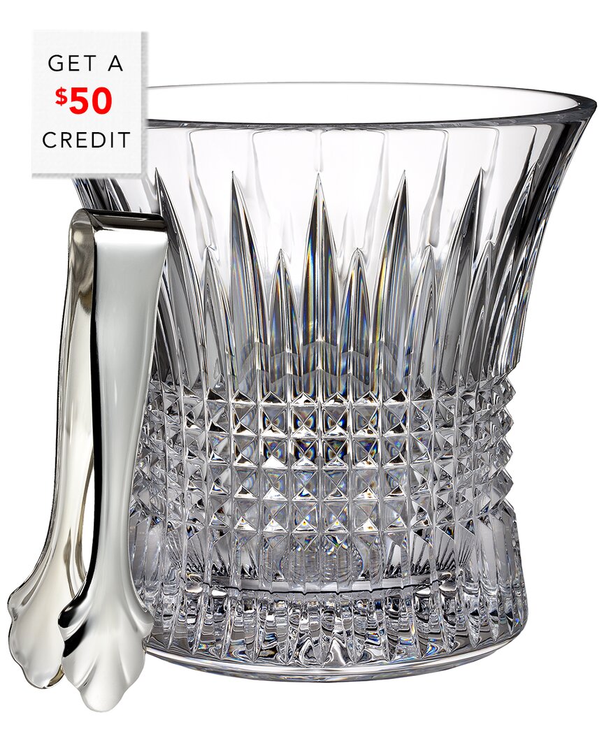 Waterford Lismore Diamond Ice Bucket With Tongs With $50 Credit In Nocolor