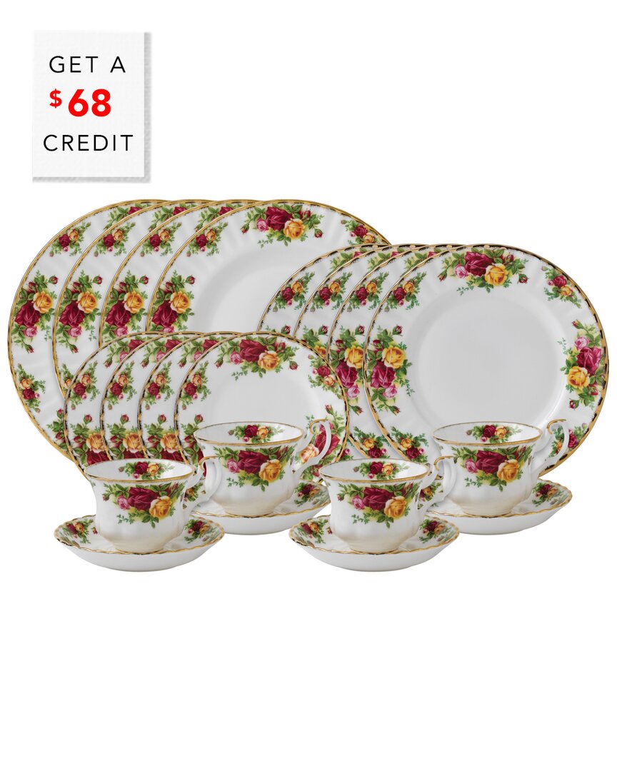 Shop Royal Albert Old Country Roses 20pc Dinnerware Set With $68 Credit