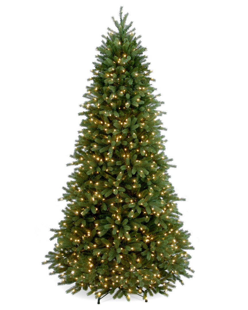 National Tree Company 7.5ft Feel-real Jersey Fraser Fir Slim Tree With 800 Clear Lights