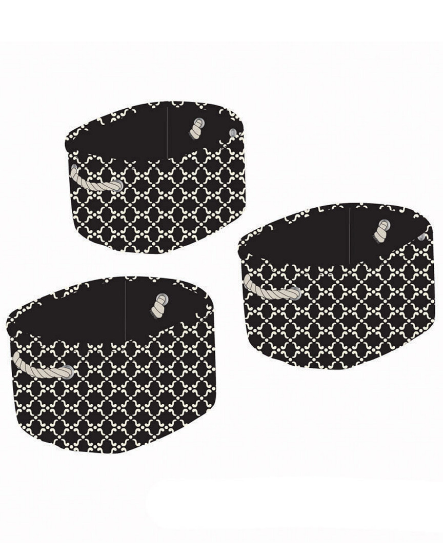 Macbeth Laura Ashley 3pc Oval Tote Set In Black