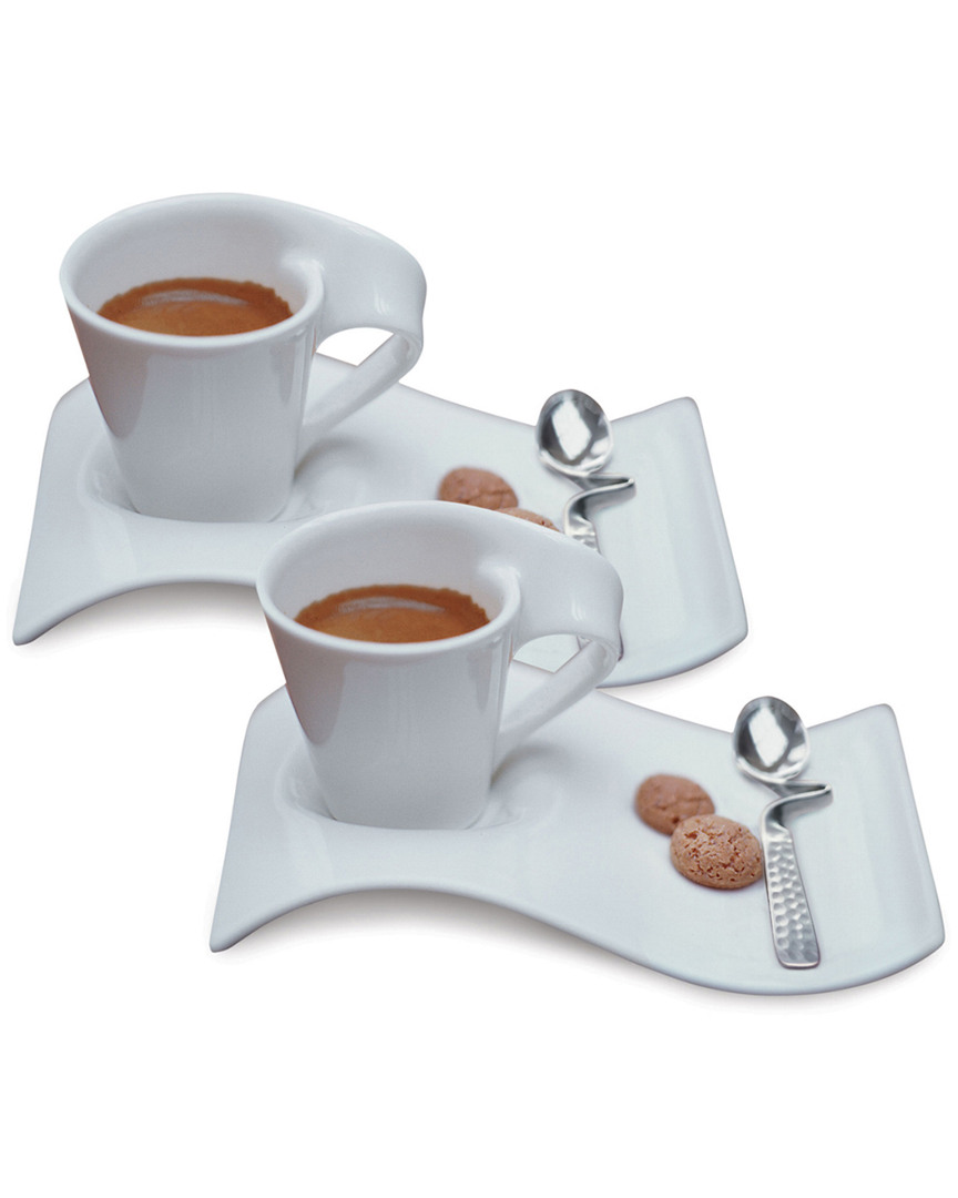 VILLEROY & BOCH NEW WAVE SET OF 2 CAFFE ESPRESSO CUPS