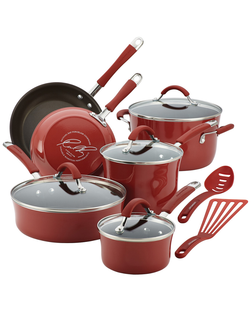Rachael Ray 12pc Hard-enamel Nonstick Cookware Set