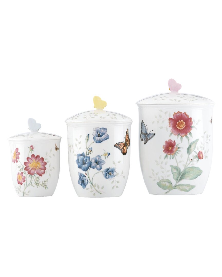 Lenox Set Of 3 Butterfly Meadow Canisters