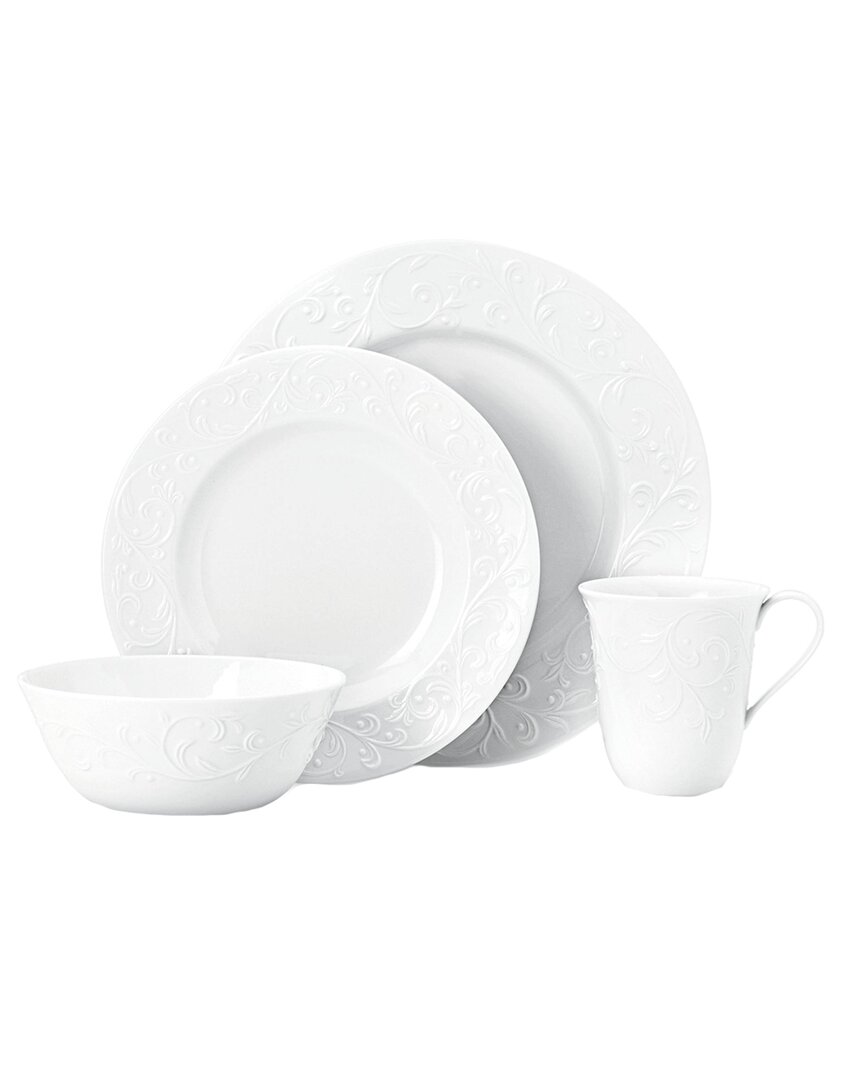 Lenox Opal Innocence Carved 4pc Place Setting With $7 Credit