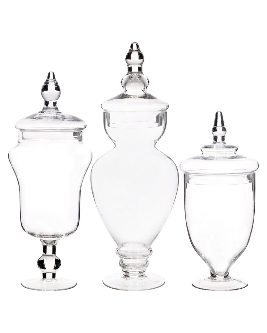 Home Essentials Set Of 3 Apothecary Jars ModeSens