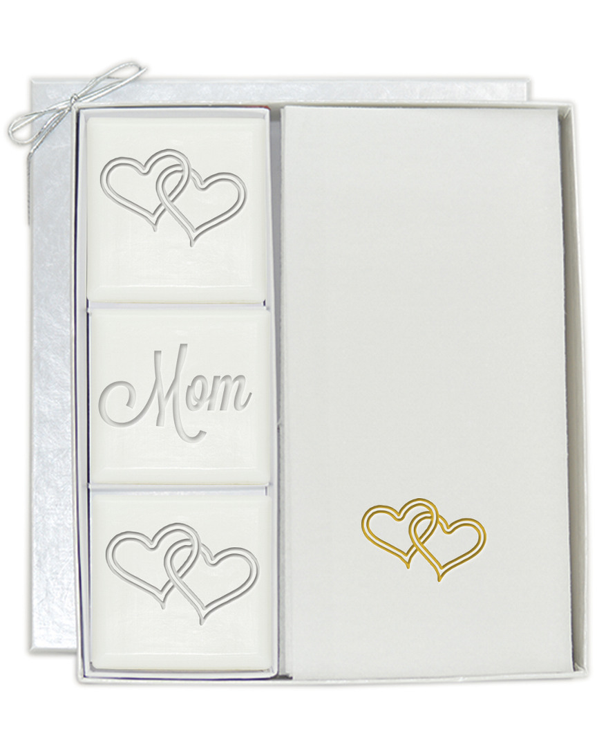 Carved Solutions Double Hearts For Mom Soap And Towel Set