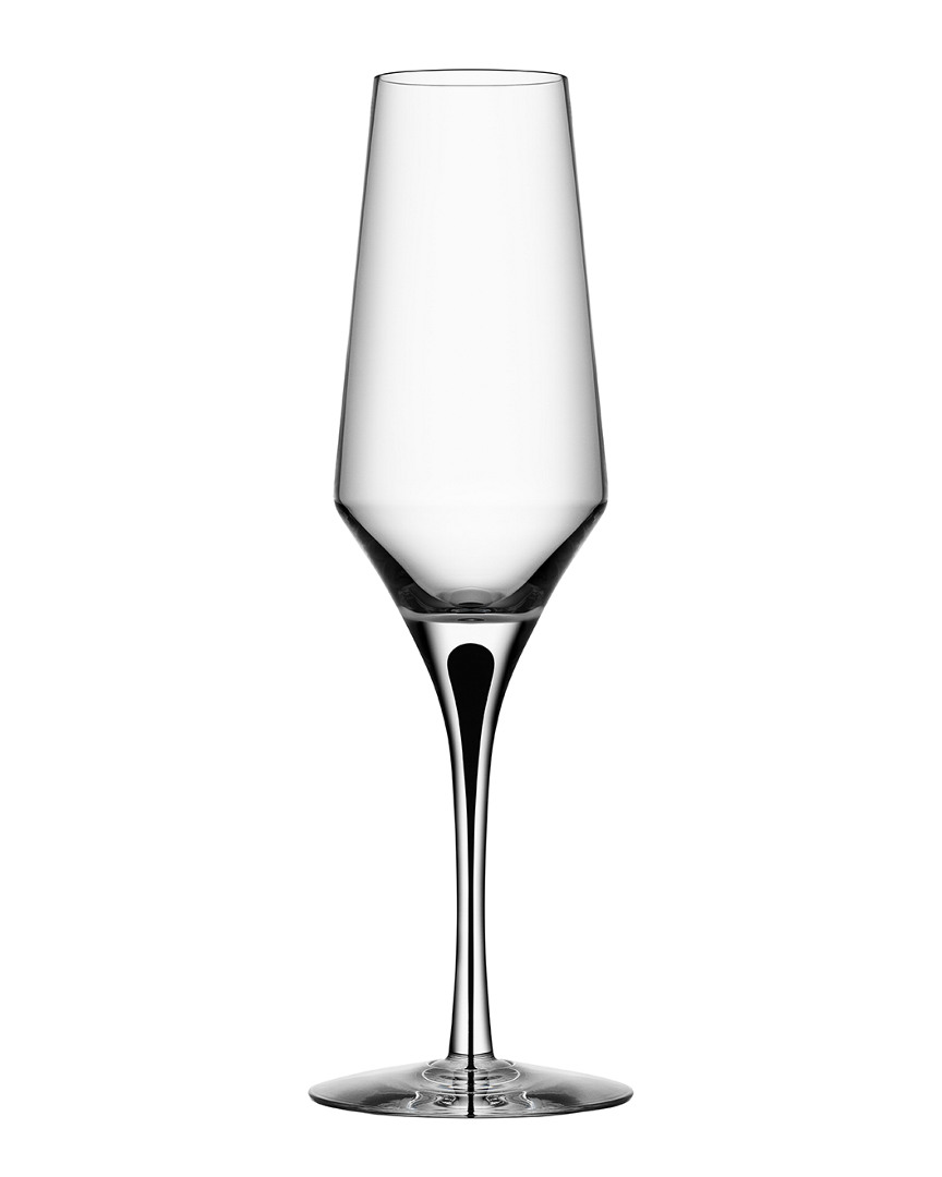 Orrefors Set Of 2 Metropol Champagne Glasses