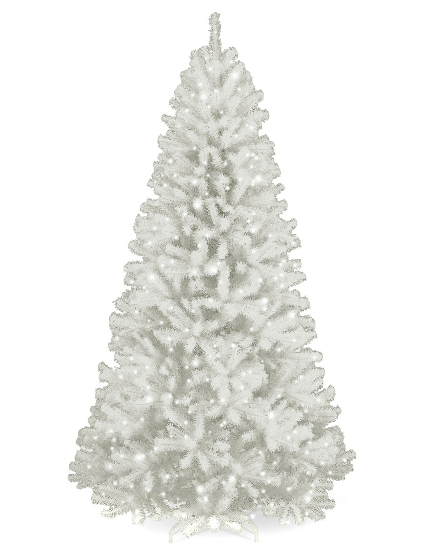 National Tree Company 7ft North Valley White Spruce Tree With 550 Clear Lights