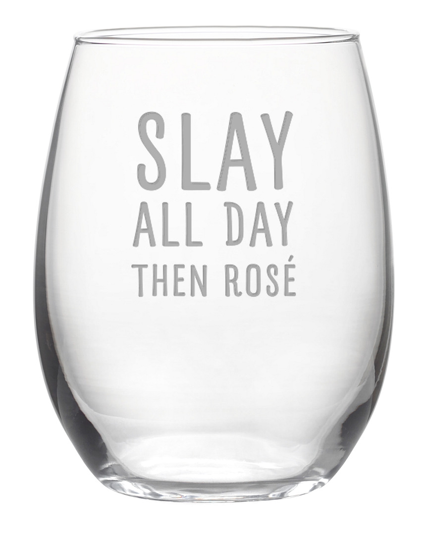 Susquehanna Glass Slay All Day Stemless Wine & Gift Box