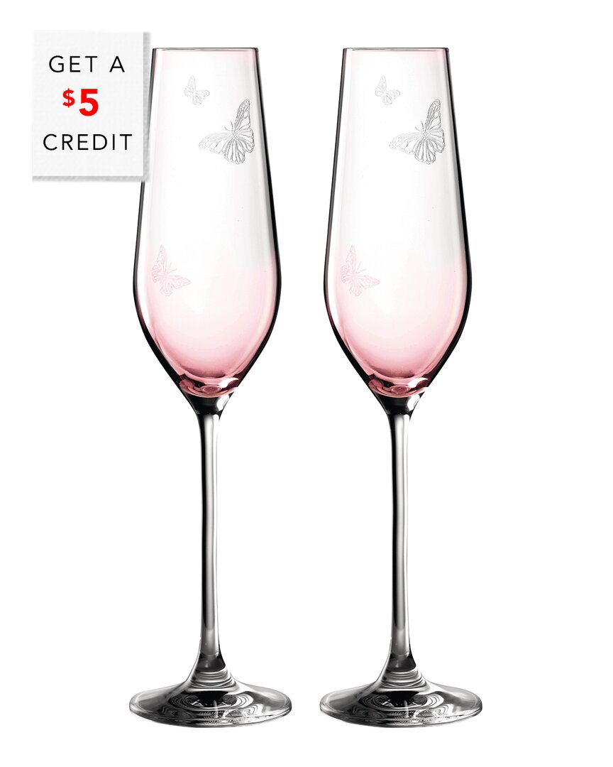 Waterford Set Of 2 Flutes In Nocolor