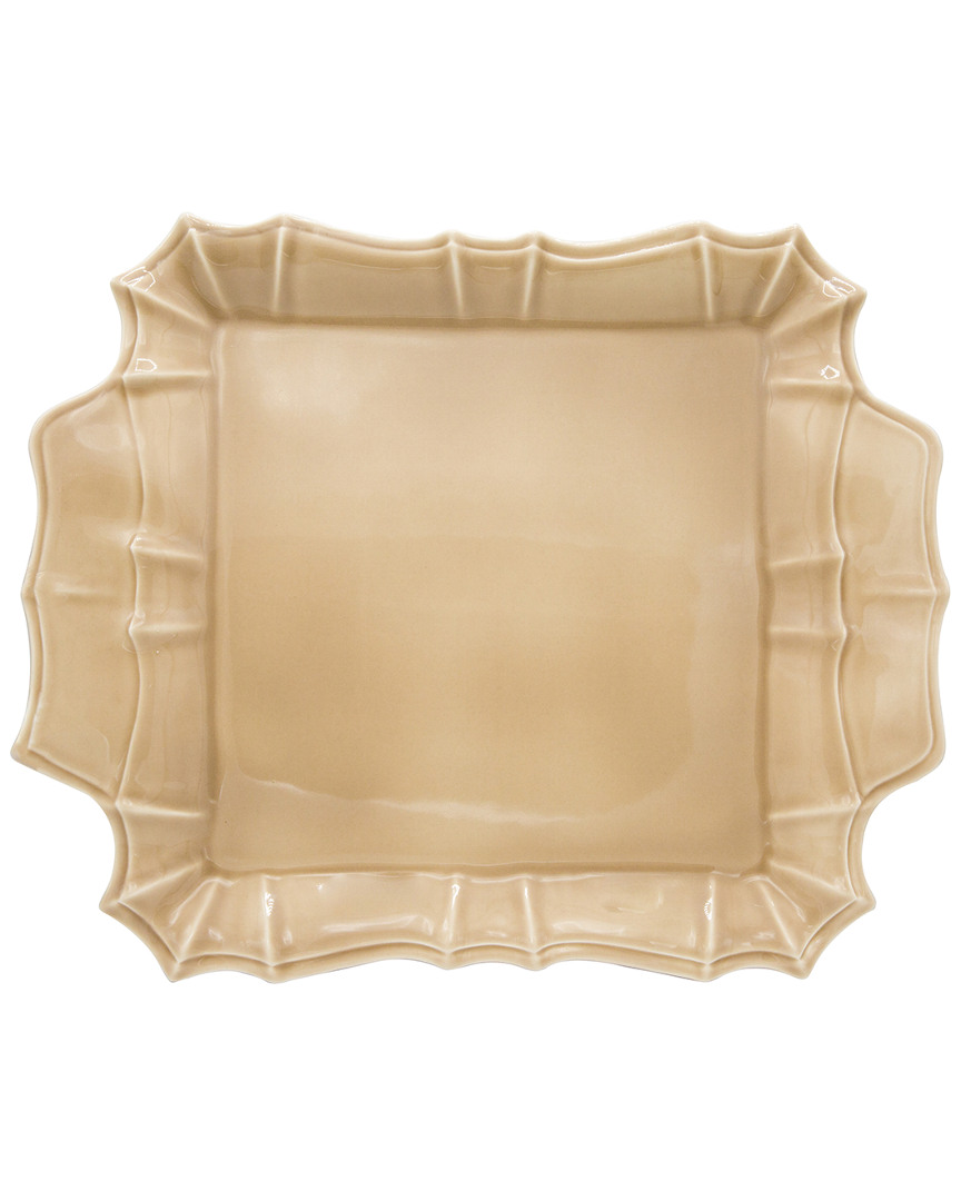 Euro Ceramica Chloe Square Platter With Handles