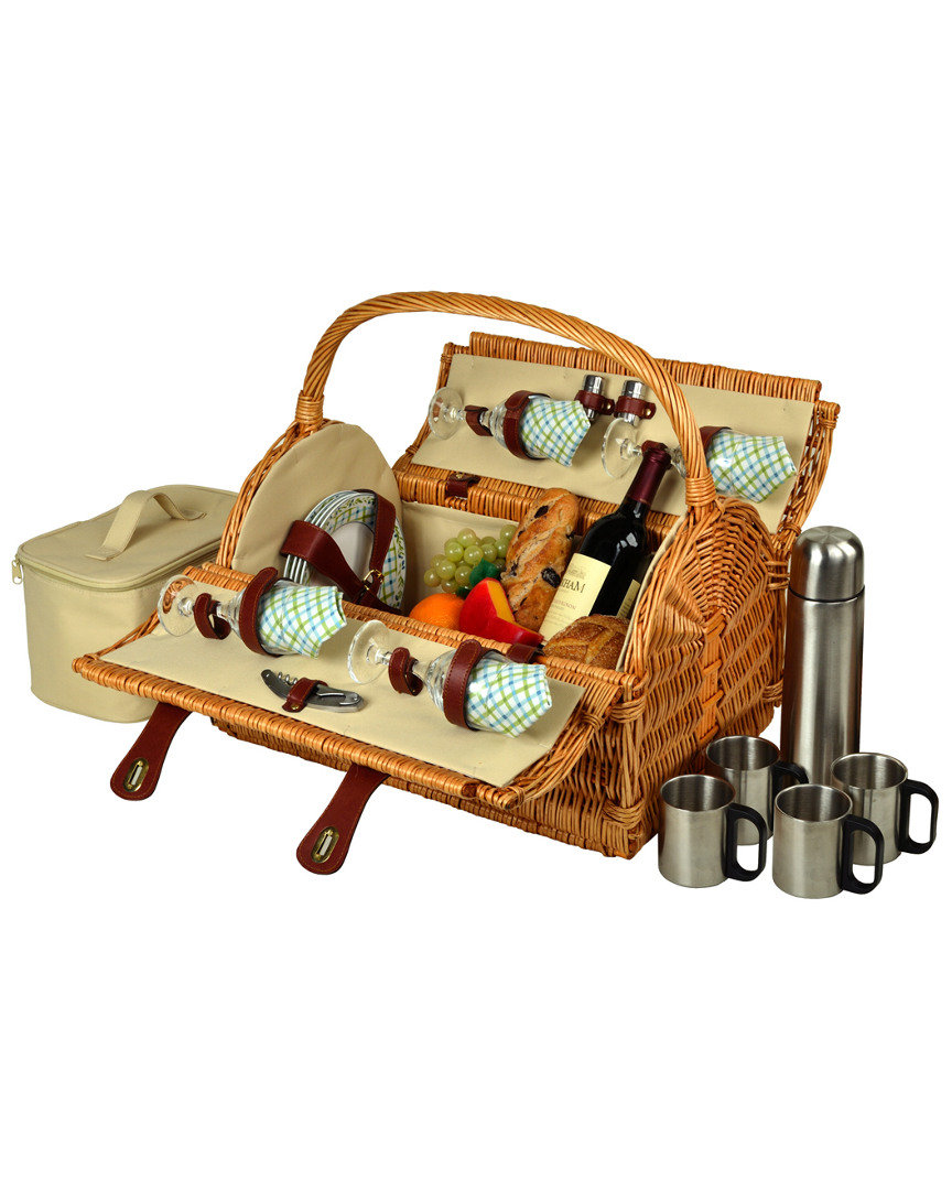 Picnic At Ascot Yorkshire Picnic Basket For Four With Coffee Set