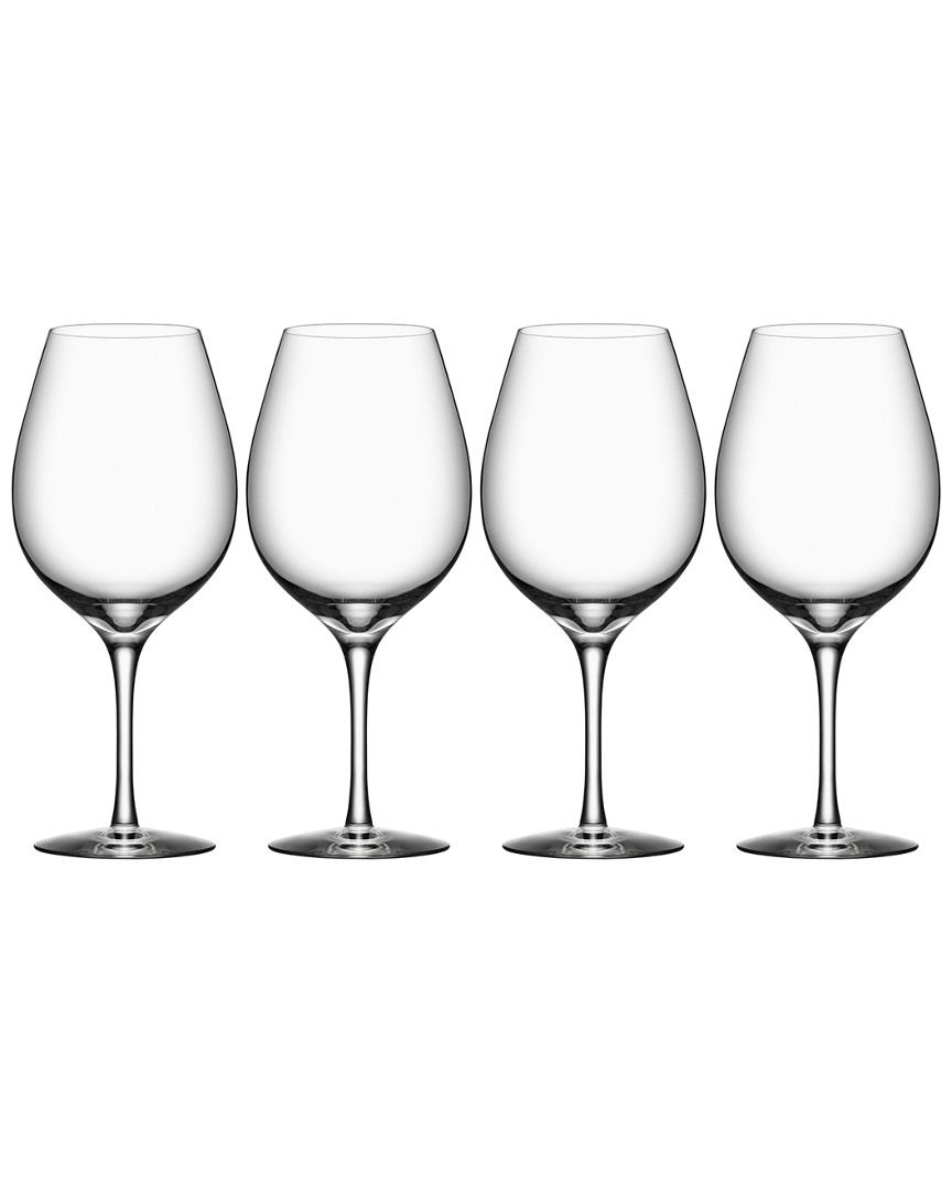 Orrefors Set Of 4 More Wine Xl Glasses
