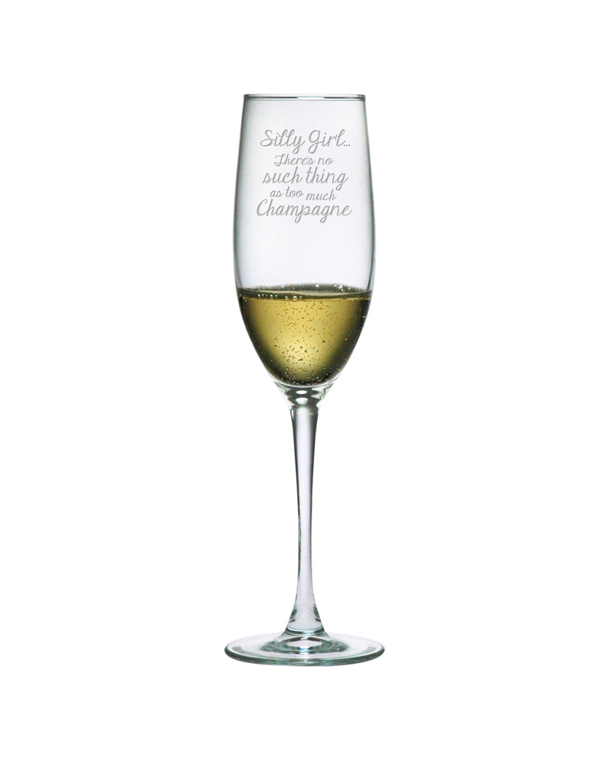 Susquehanna Glass Set Of Two 8oz Silly Girl Champagne Flutes