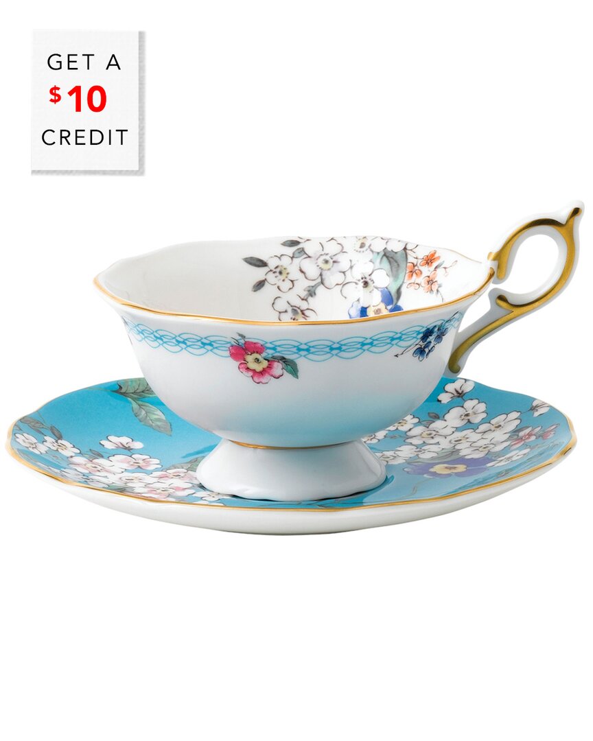 Wedgwood 2pc Wonderlust Apple Blossom Tea Set With $9 Credit
