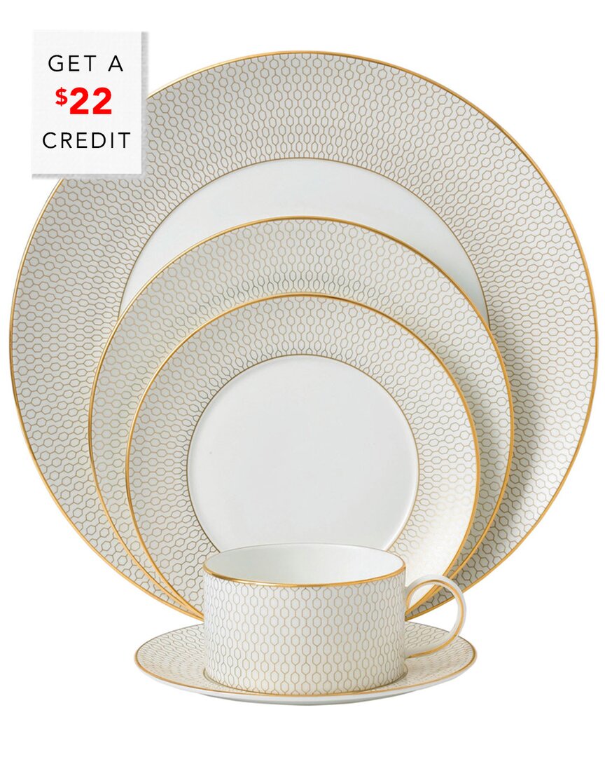 Wedgwood 5pc Arris Place Setting Dinnerware Set With $22 Credit In Nocolor