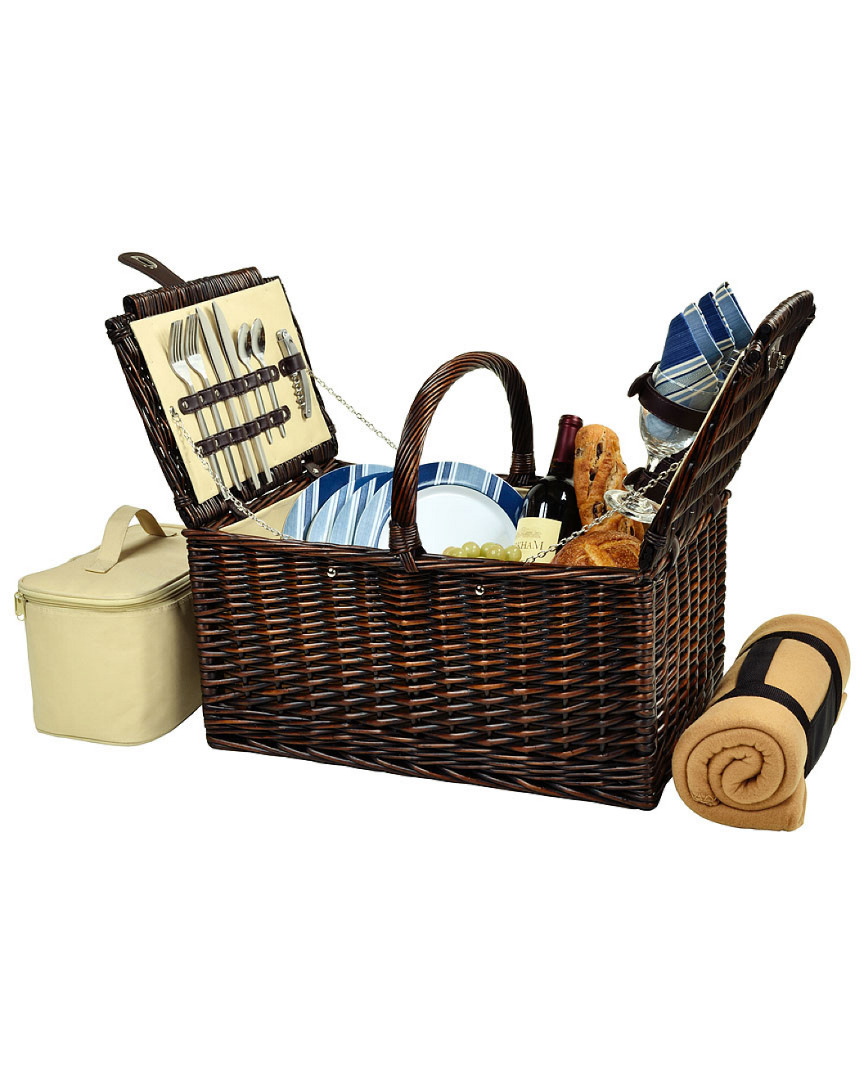 Picnic At Ascot Buckingham Basket For 4 In Multicolor