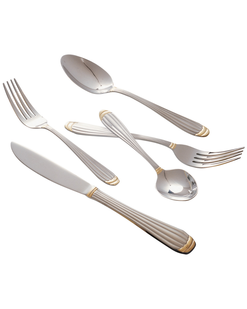 Ten Strawberry Street Parisian Gold 20pc Flatware Set