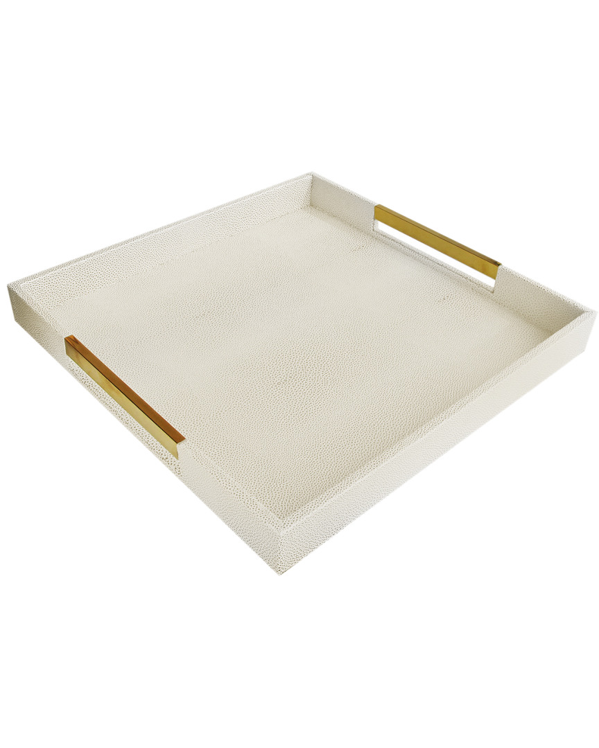 Jay Imports Champagne Tray With Gold Handles