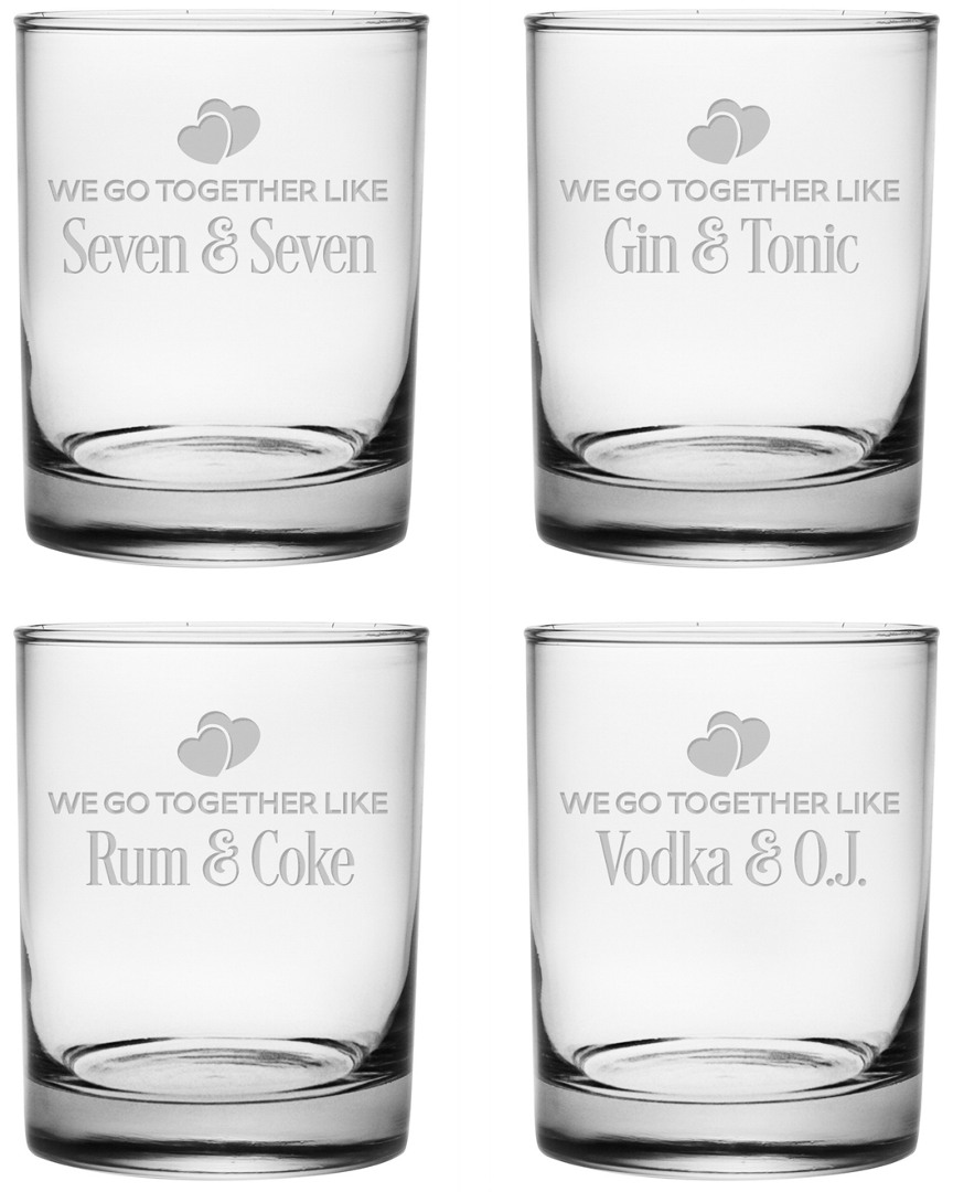 Susquehanna Set Of Four 14oz Good Mixers Rock Glasses