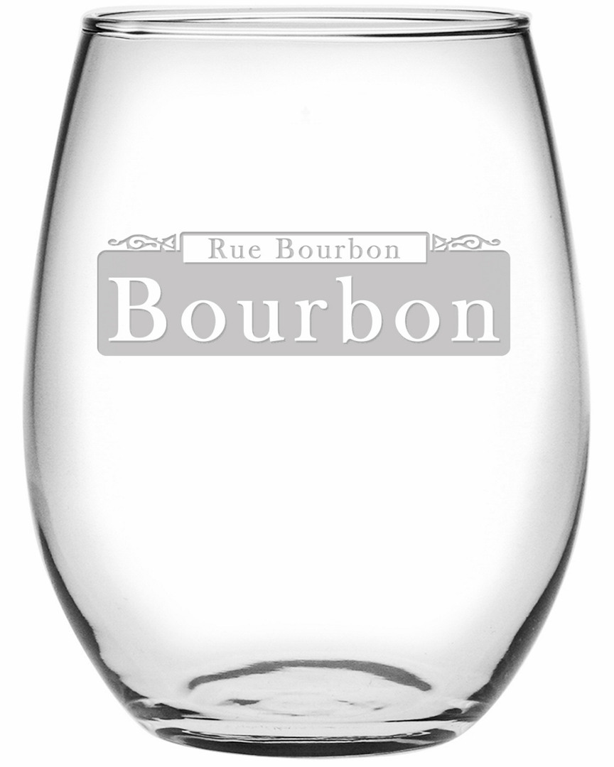 Susquehanna Set Of Four 21oz Bourbon Street Stemless Wine Glasses