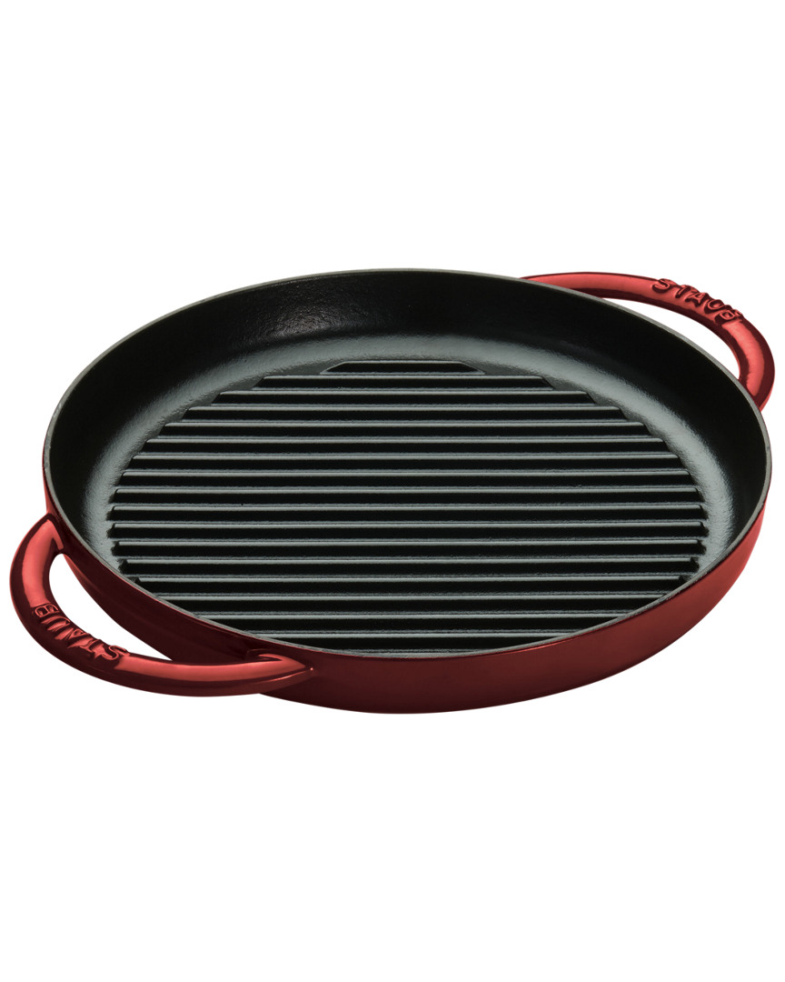 STAUB 10IN ROUND DOUBLE HANDLE PURE GRILL