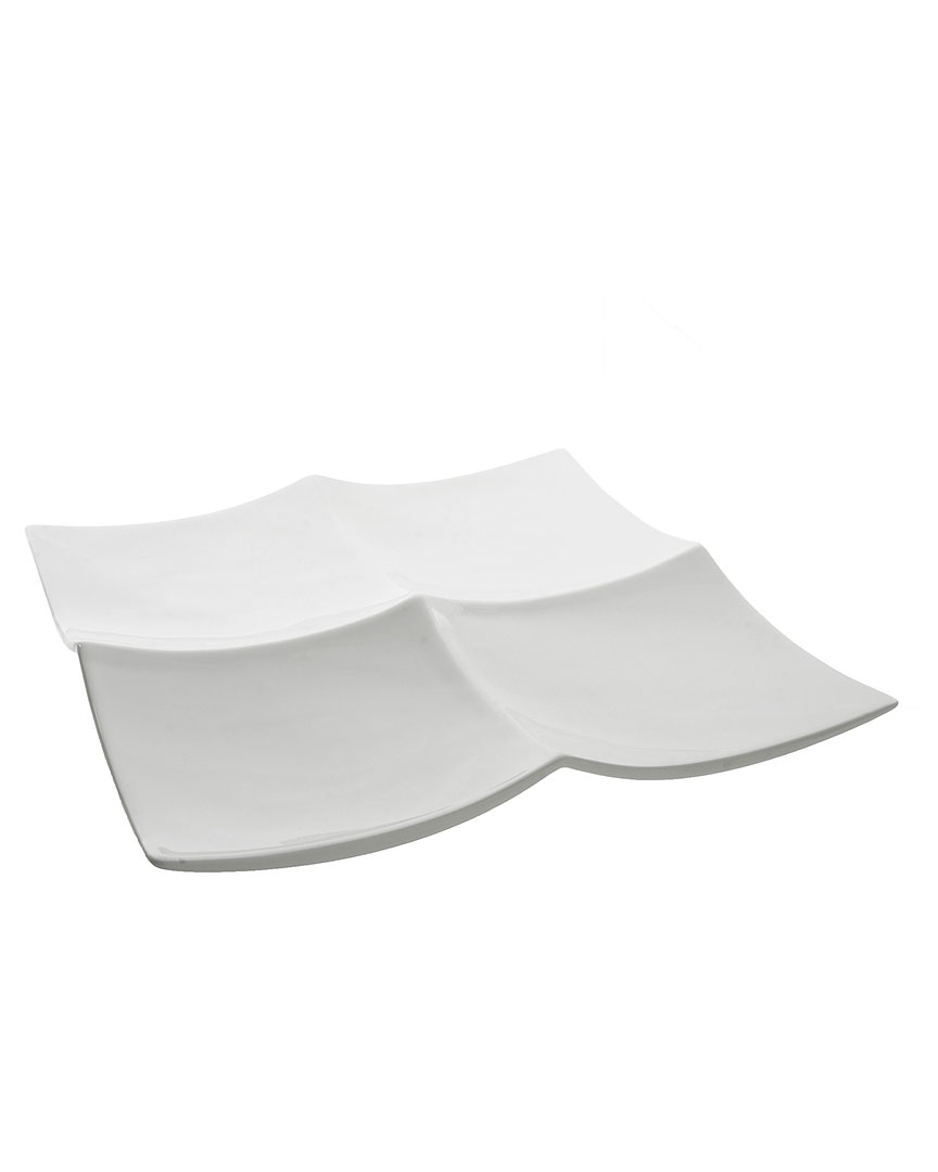 Ten Strawberry Street 10.5in Porcelain Tapas Plate In White