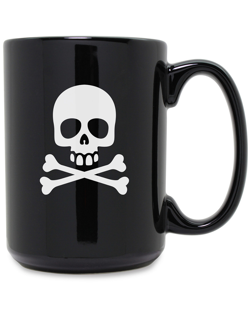Susquehanna Dnu Unprofitable  Glass Company Skull & Crossbones Grande 15oz Black Mug