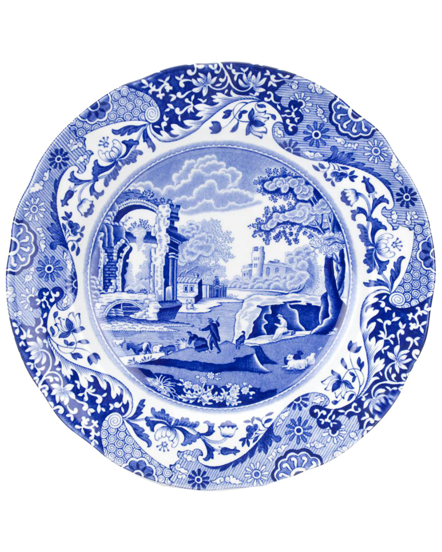Spode Dnu  Blue Italian 4pc Luncheon Plate Set