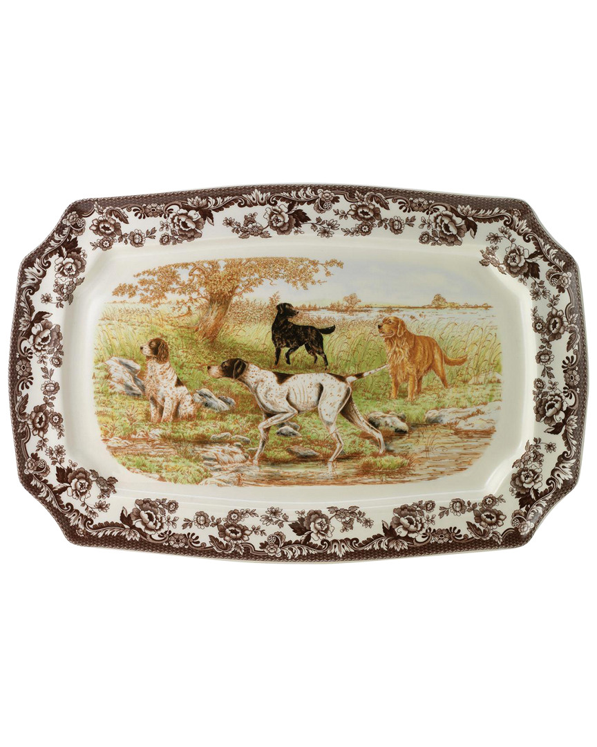 Spode Rectangular Hunting Dogs Platter
