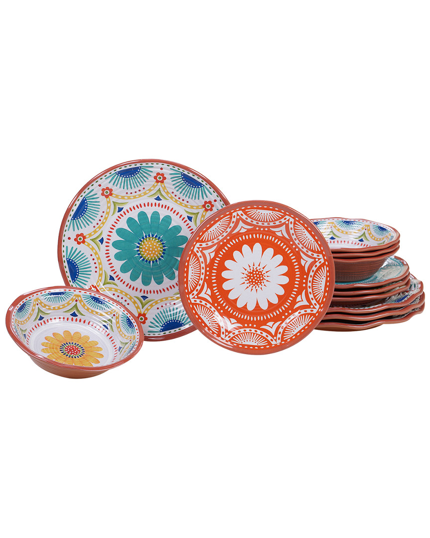 Certified International Melamine Vera Cruz 12pc Dinnerware Set