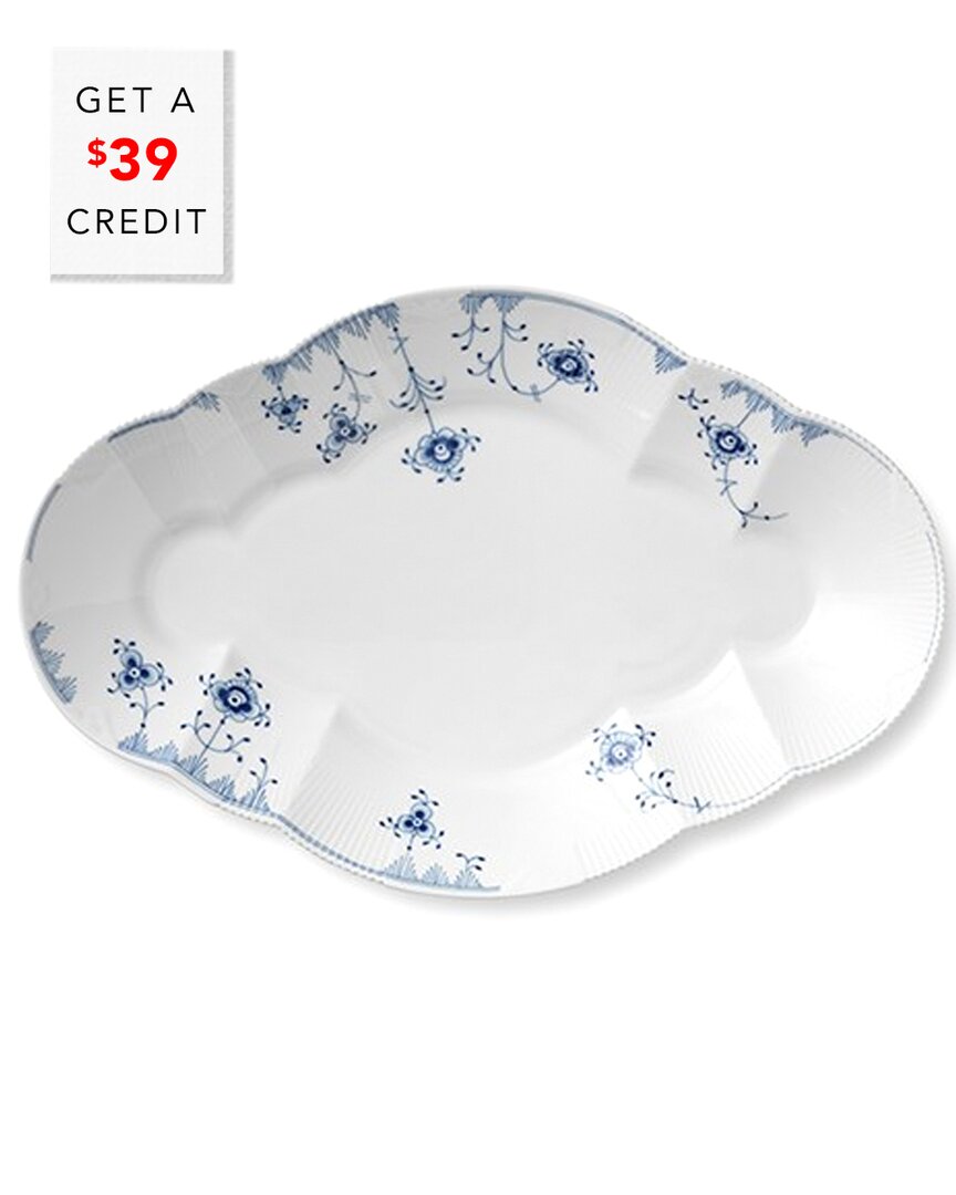 Royal Copenhagen 15in  Blue Elements Oval Platter