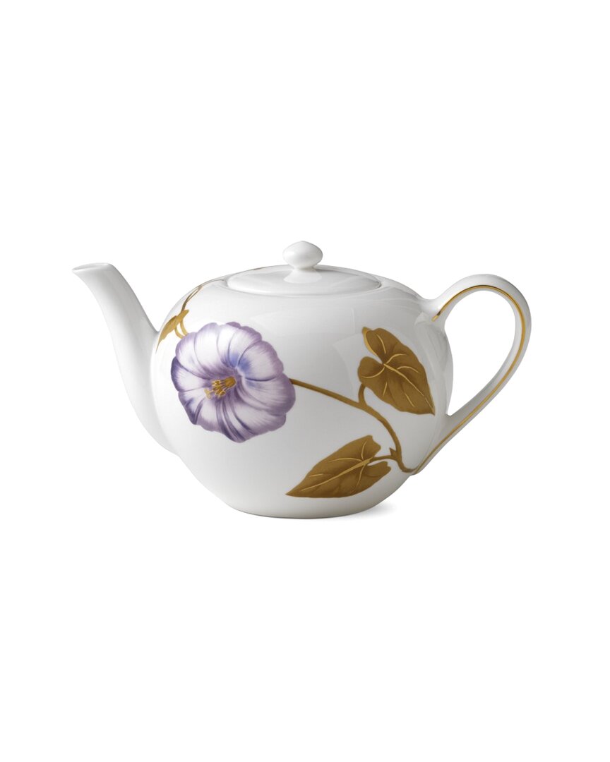 Royal Copenhagen 1.5 Qt Morning Glory Flora Tea Pot