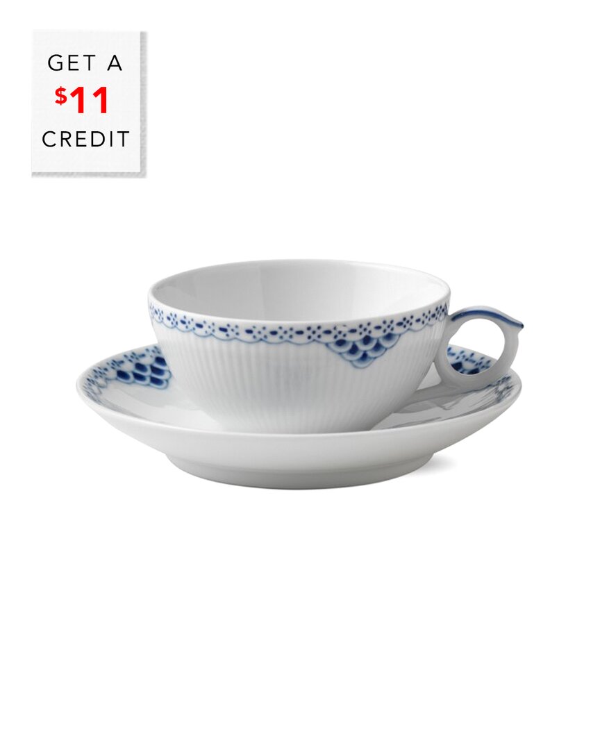 Royal Copenhagen 6.75oz Princess Tea Cup & Saucer With $11 Credit