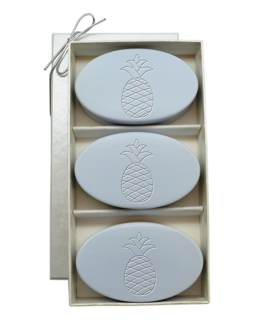 Carved Solutions Pineapple Signature Spa Trio Wild Blue Lupin 3 Soap Bars