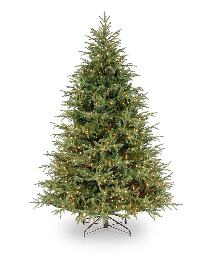 National Tree Company 7.5ft Feel-real Frasier Grande Hinged Tree With Clear Lights In Multicolor