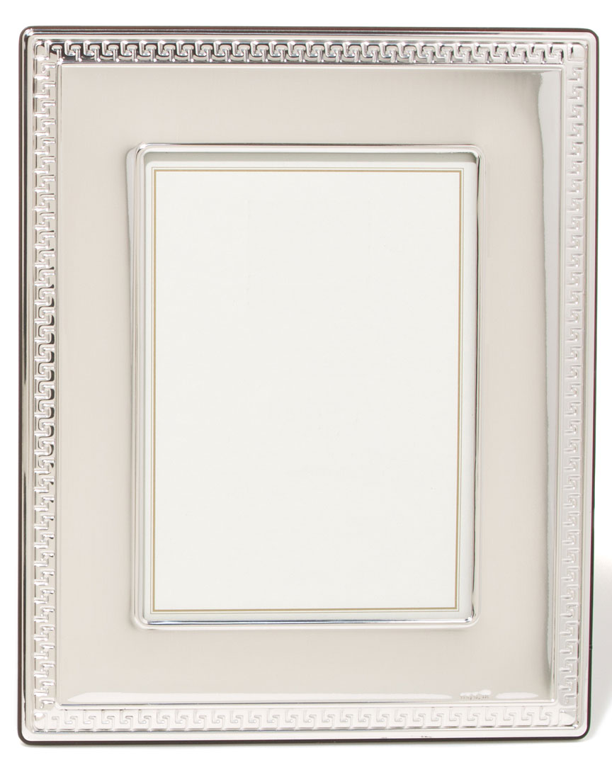 Eccolo Sterling Silver Greek Key Frame In Silver