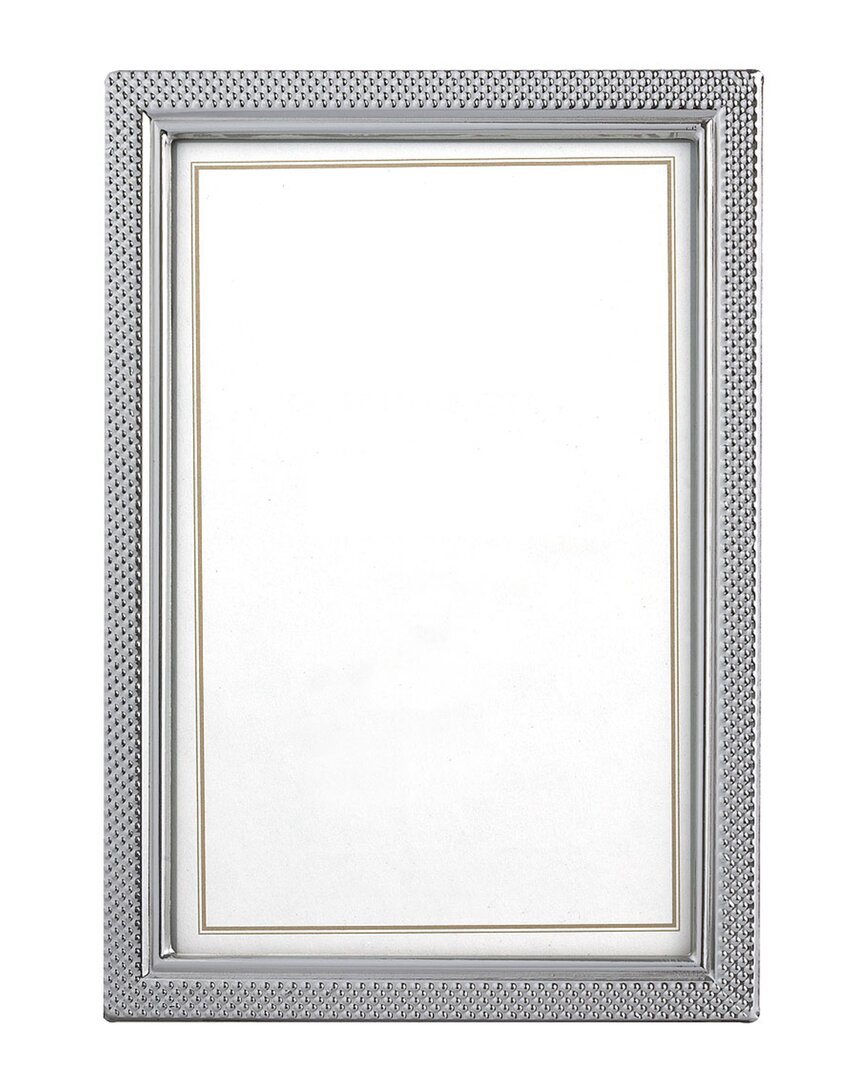 Eccolo All Beaded Sterling Silver Frame In Gray