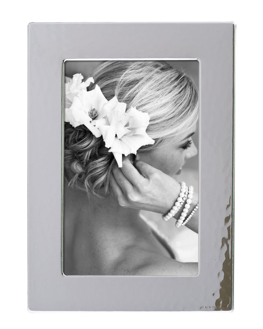 Eccolo Modern Hammered Sterling Silver Frame In Gray